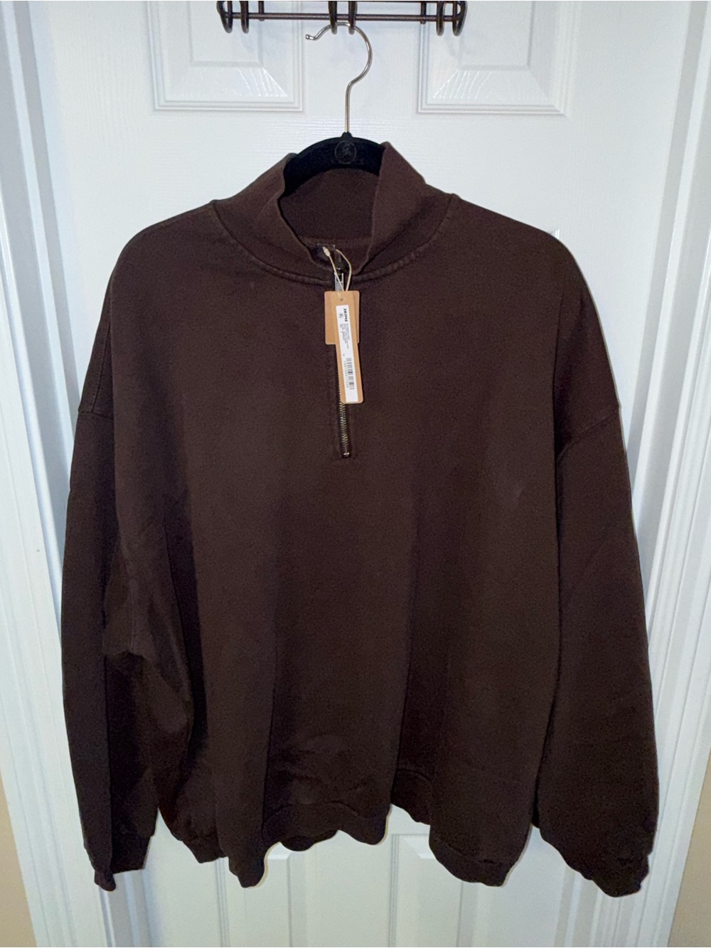 SKIMS Boyfriend Fleece Slouchy Half Zip Pullover